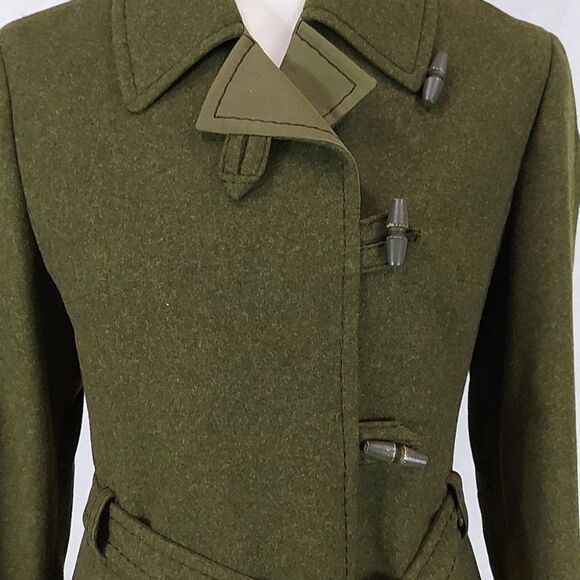 Vintage Hammerer Green Loden Boiled Wool Felt Hunter Jacket sz S Made in Autria - Picture 4 of 11